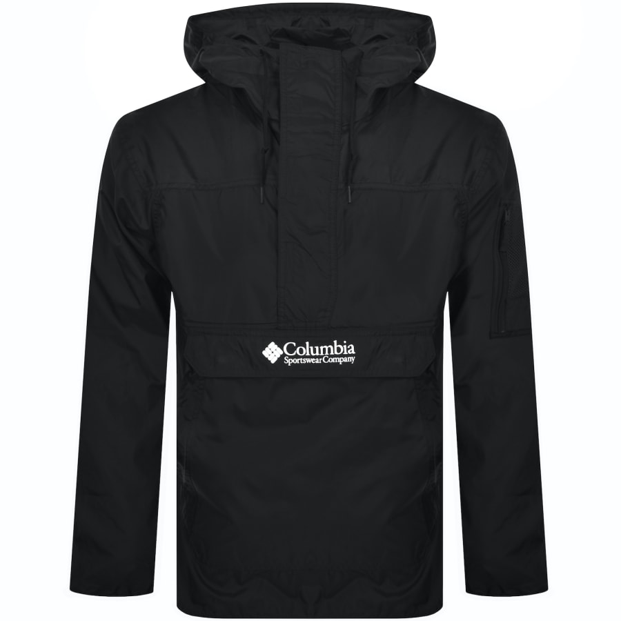 Mens black hooded windbreaker sale